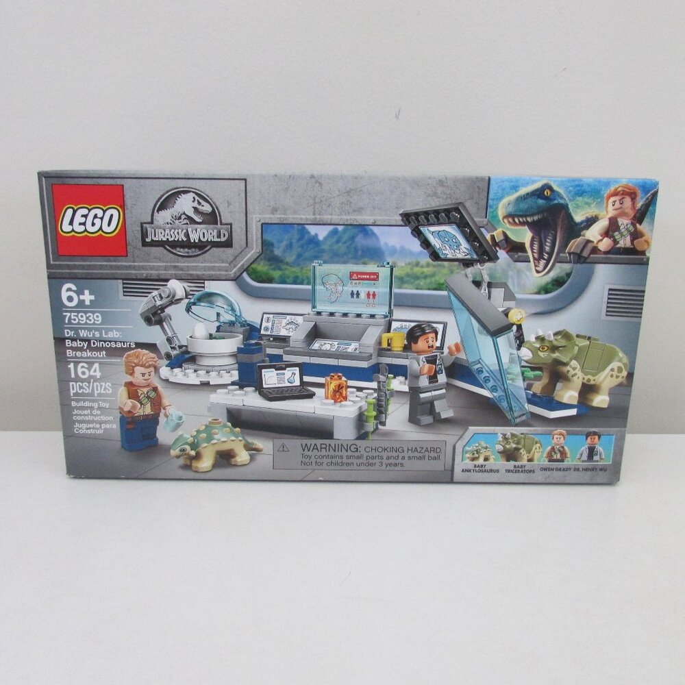 NEW Jurassic World Dr. Wu's Lab: Baby Dinosaurs Breakout Set 75939, retired